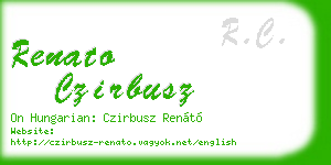 renato czirbusz business card